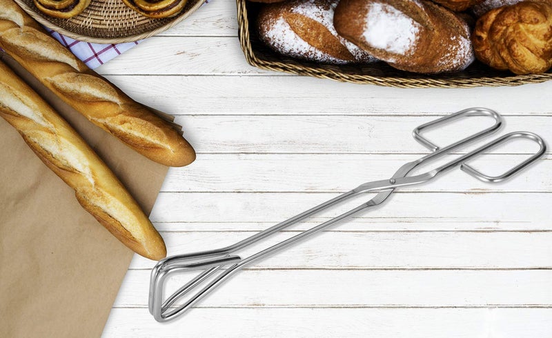 Hiash 9-Inch and 11-Inch Heavy Duty Stainless Steel Kitchen Tongs - Comfortable Ergonomic Grip, Scissor Design, Heat Resistant for BBQ and Cooking - Image 5